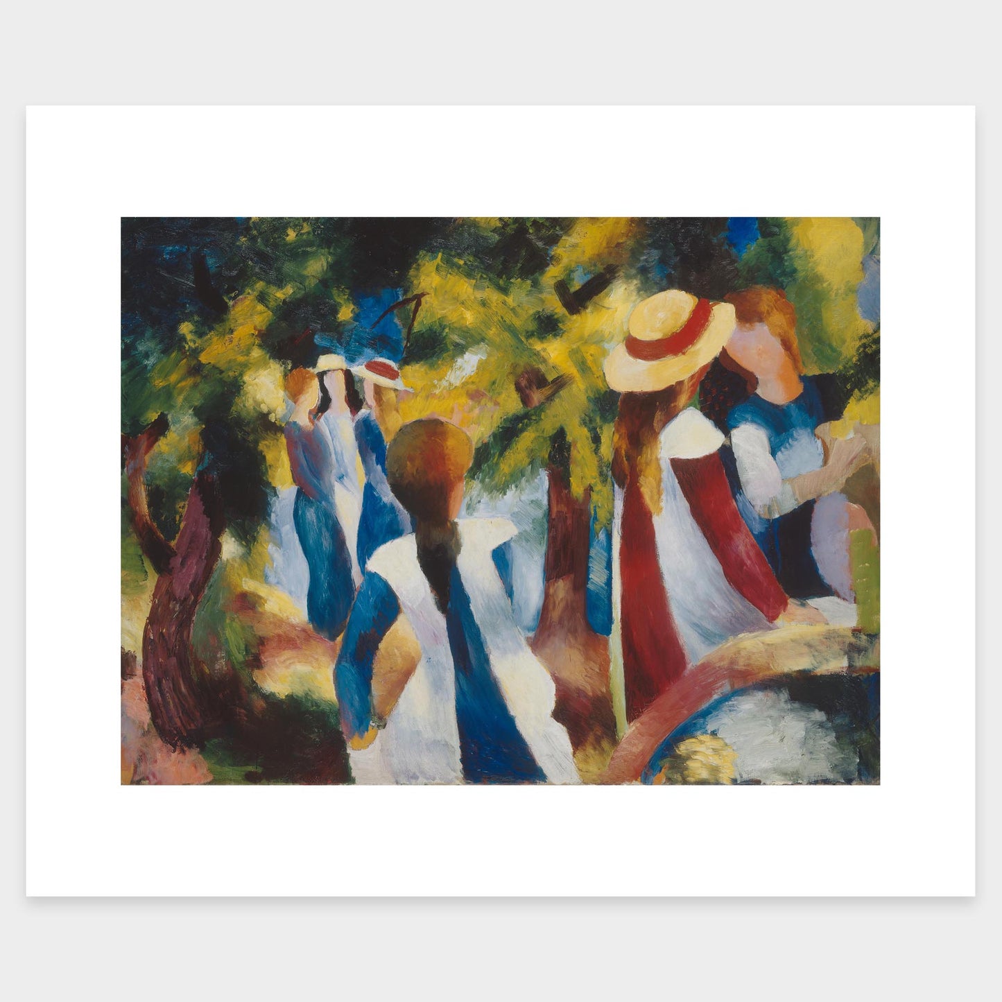 Mädchen unter Bäumen von August Macke