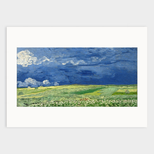 Weizenfeld unter einem Gewitterhimmel von Vincent van Gogh